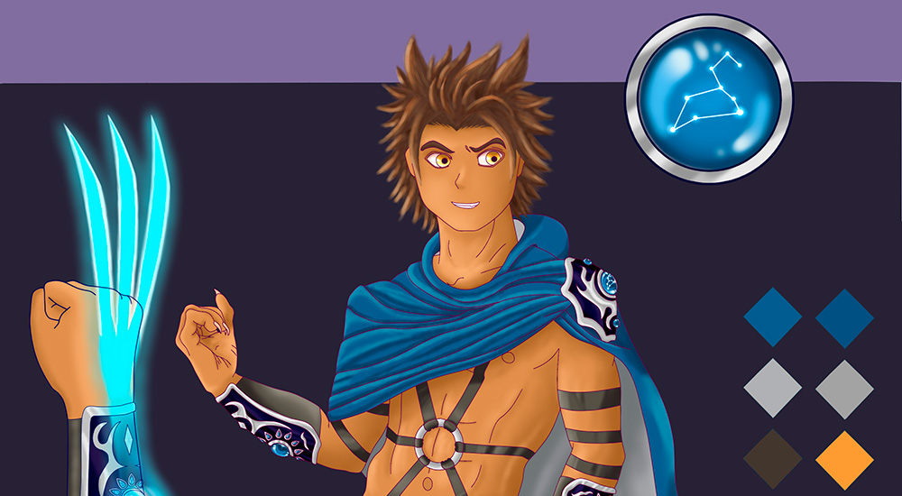 This is a cropped image of a digital illustration Arnulfo Casco created. It features a character he designed named Nico. Click to learn more.